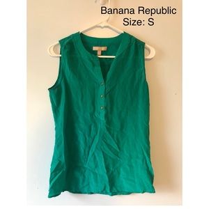 Teal Silk Banana Republic shirt